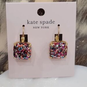 Kate Spade Colorful Glitter Square Earrings